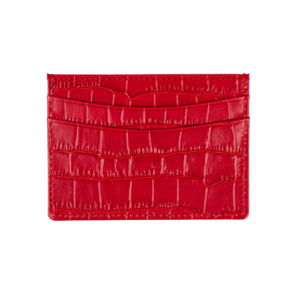 Crocodile Pattern Leather Card Holder - Image 8