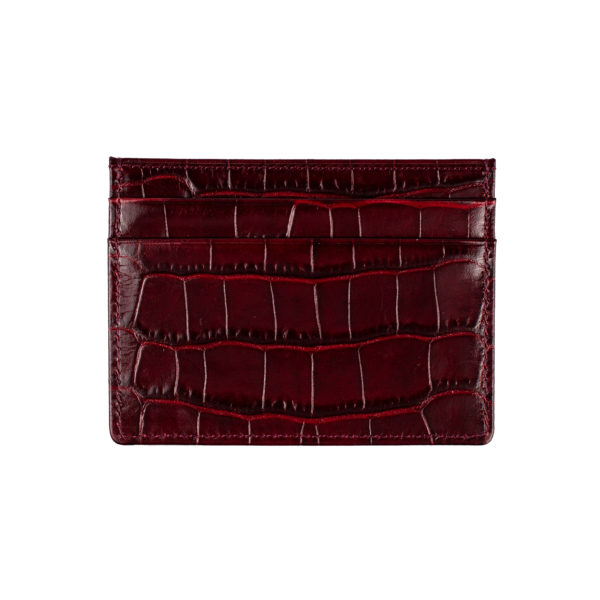 Crocodile Pattern Leather Card Holder - Image 6