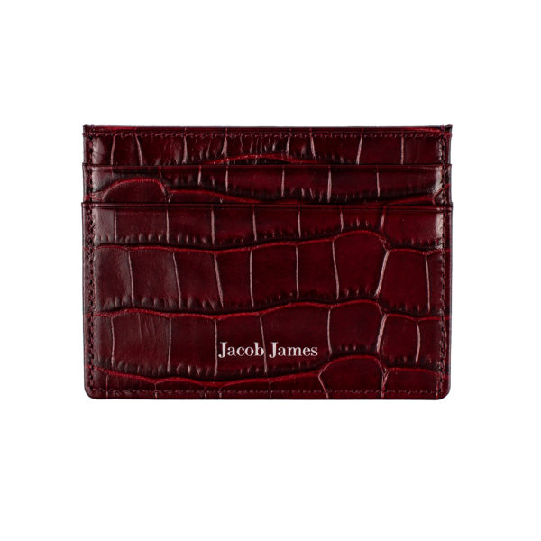 Crocodile Pattern Leather Card Holder - Image 5