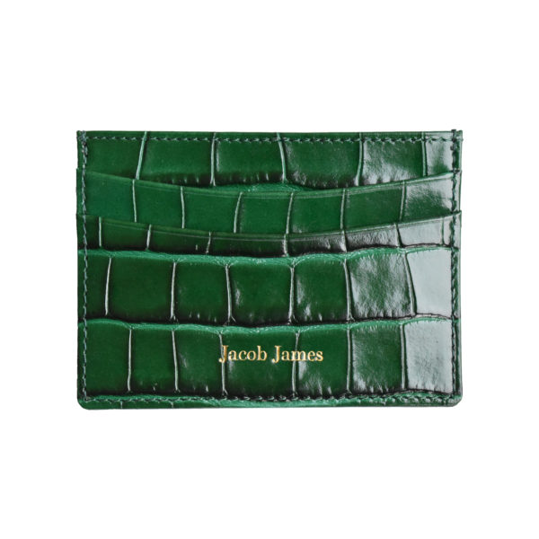 Crocodile Pattern Leather Card Holder - Image 3